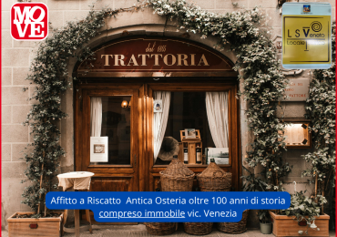 “Affitto a riscatto osteria con 100 anni di storia”