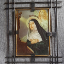 effige ecclesiastica S;Rita da Cascia con cornice in ferro 24×39