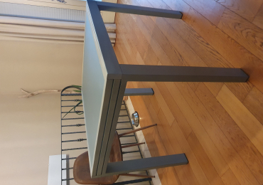 Tavolo allungabile ferro- vetro