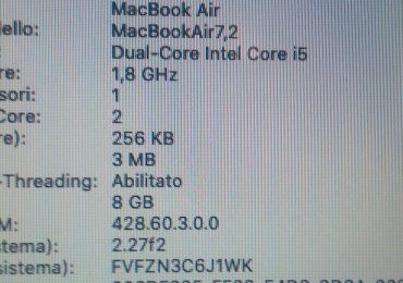 MAC BOOK AIR 7.2 DUAL-CORE INTEL CORE i5
