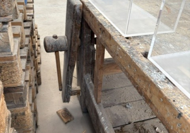 banco da falegname antico in legno massello