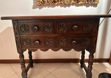 Console stile barocco spagnolo in legno