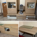 Parete soggiorno + credenza + scrivania