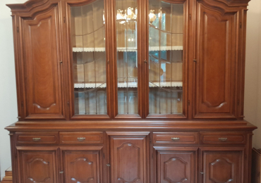 Mobile Vetrina Credenza in legno massello, stile classico,