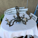 Lampadario in ottone anni 60-70 n. 6 luci