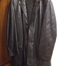 Cappotto in vera pelle uomo nero
