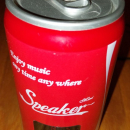 Mini speaker tipo Coca Cola portatile MP3 radio FM con ricarica USB.