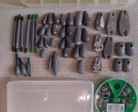 Set completo 45 piombi da pesca scorrevoli e fissi