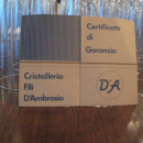 BICCHIERI A GOCCIA  IN CRISTALLO CON GARANZIA.  (F.LLI D’AMBROSIO ) + REGALO