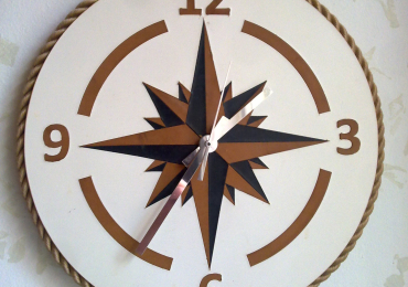 Orologio da muro raffigurante Rosa dei Venti