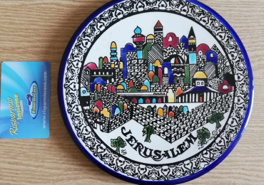 Piatto in ceramica dipinto a mano Jerusalem
