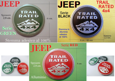 JEEP TRAIL RATED 4×4 Stemma Logo Scritta RENEGADE