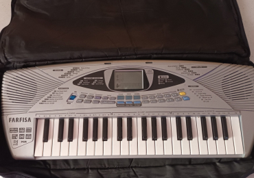 Pianola digitale portatile Farfisa SK410 Tastiera musicale di colore grigio