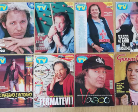 8 copertine Vasco Rossi di alcune riviste anni 80/90