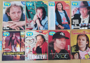 8 copertine Vasco Rossi di alcune riviste anni 80/90