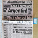 Quotidiano La Gazzetta dello Sport del 07/09/1986 Argentin + Oliva