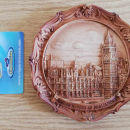 Piatto in legno Palazzo Westminster + Torre Big Ben