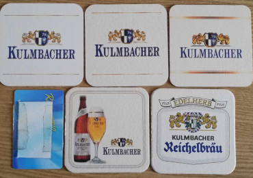 5 sottobicchieri birra Kulmbacher (beer coasters)