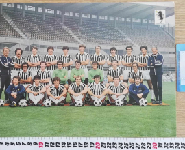 Foto cartolina (postcard) formazione Juventus 1980/81