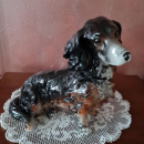 Cane Bassotto Antica Figurina anni ’40 in porcellana marchiata Kunstporzellan Germania .