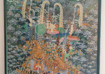 Dipinto Tradizionale Balinese (Stile Ubud) – 63×83 cm