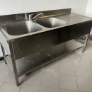 Lavello doppia vasca in acciaio inox professionale