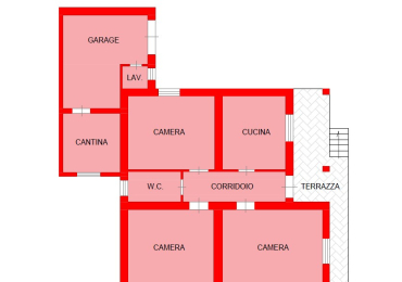 Casa unico livello con terreno. vista collinare