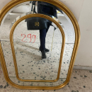 SPECCHIO DOPPIA CORNICE LEGNO DORATO