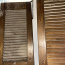 2 coppie di persiane in legno marrone
