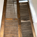 Coppia di Persiane in legno marrone